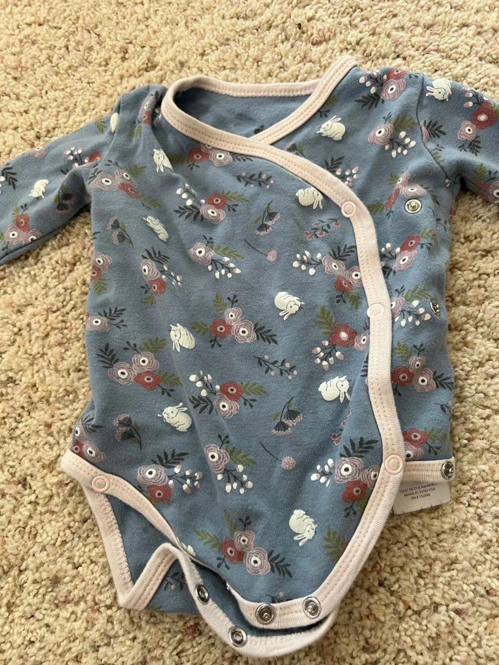 Carter's Floral & Solid Baby Clothing Set — Pink, White, Blue